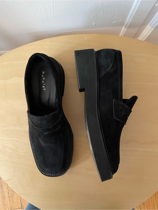 Maguire Shoes - Maguire Black Suede Platform Loafers